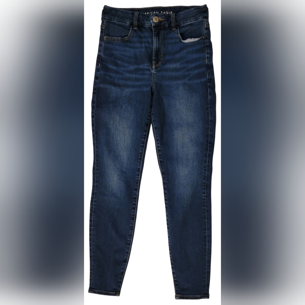 American Eagle Women's Skinny Stretch Blue Denim Jeans Size 6